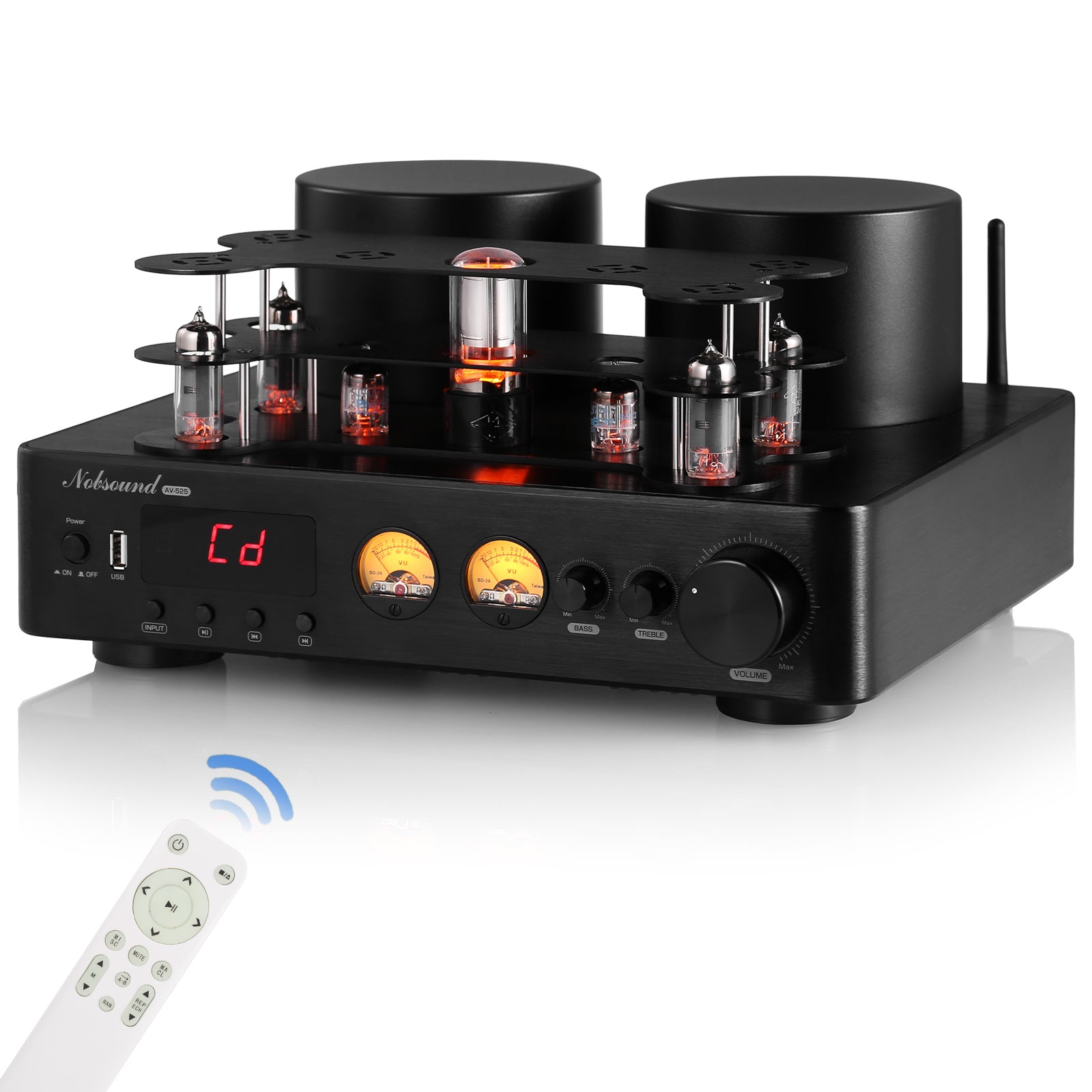 Nobsound AV-525 HiFi Bluetooth 5.0 Vakuumröhrenverstärker Koaxialer/optischer integrierter Audioverstärker