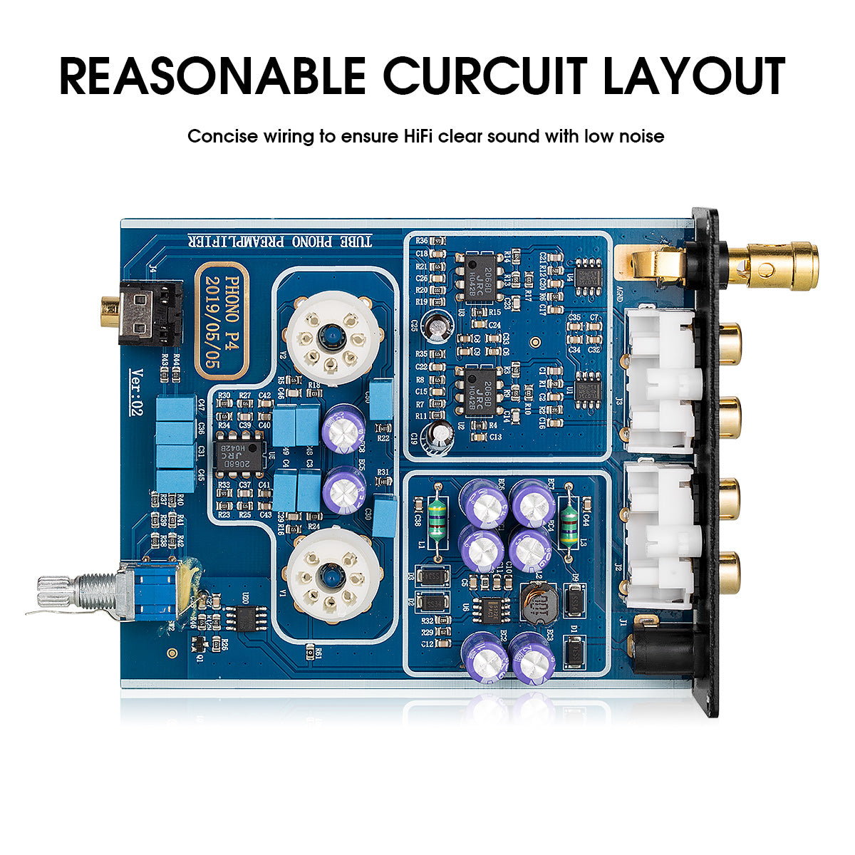 Douk Audio T3 PRO 迷你电子管 MM 唱机前置放大器,适用于家用唱机、HiFi 立体声音频前置放大器