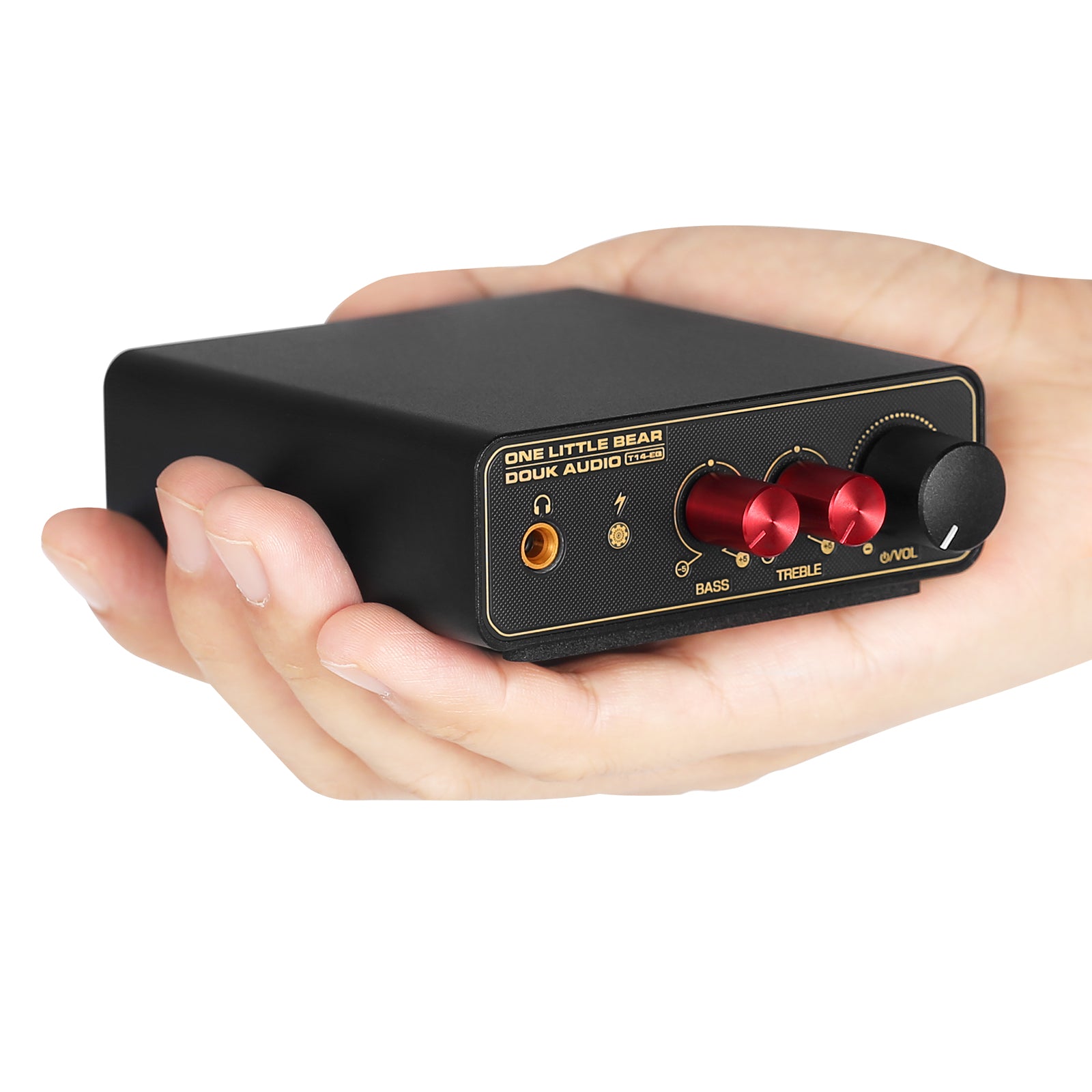 Douk Audio T14-EQ Mini MM/MC Phono Stage RIAA Vorverstärker für LP-Vinyl-Plattenspieler mit Kopfhörerausgang