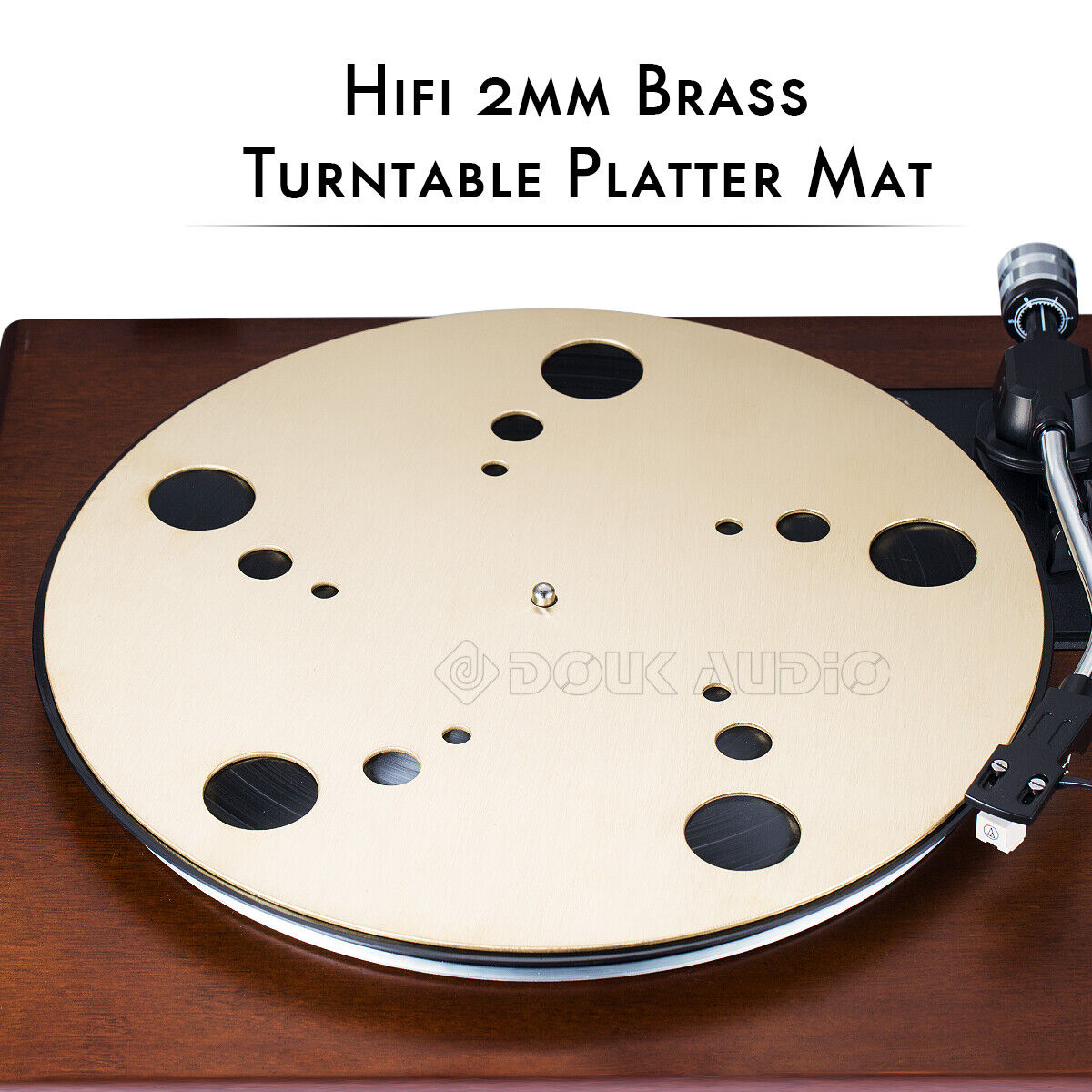 HiFi Pure Brass Turntable Platter Mat for Vinyl LP Record Player 2mm Pad Slipmat