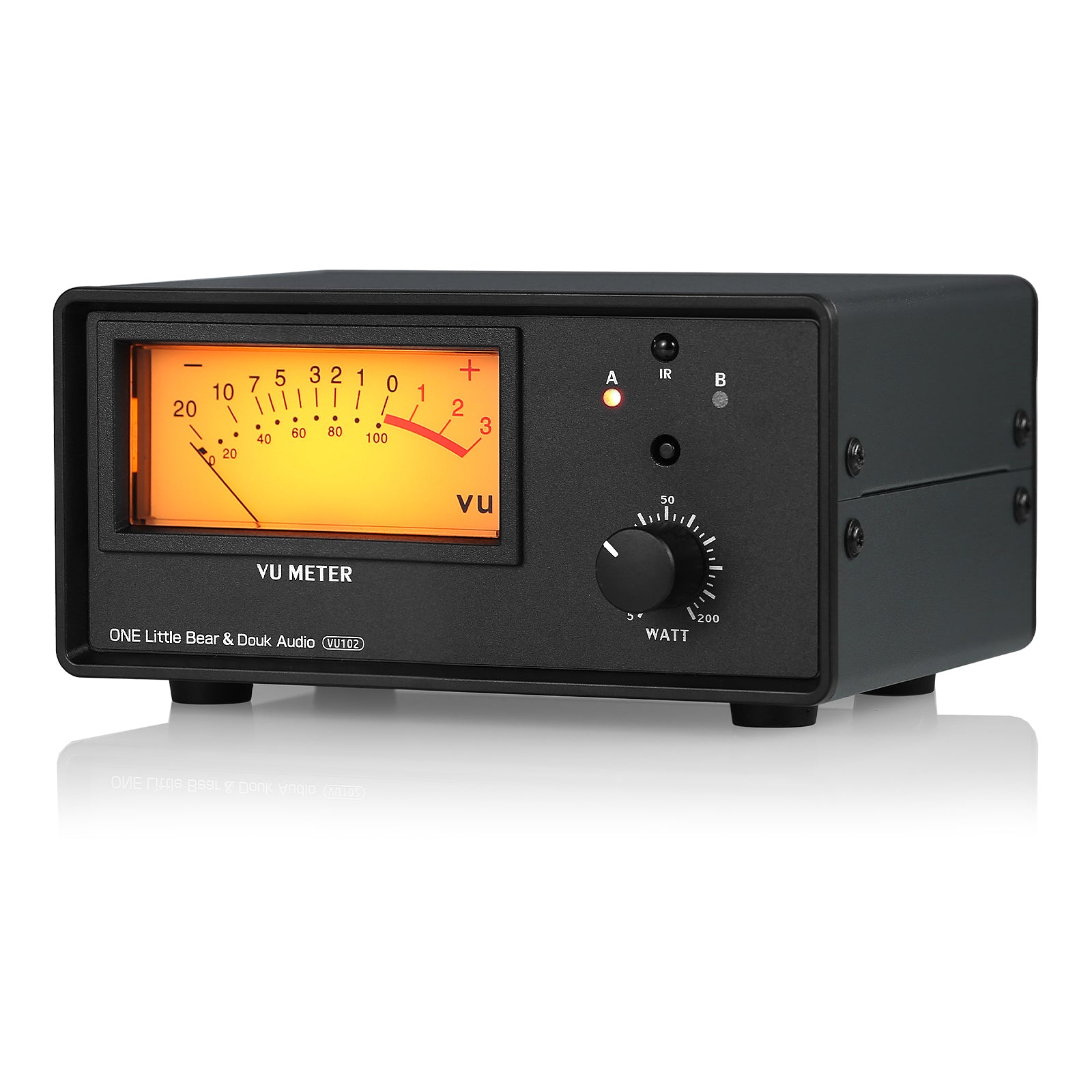 Douk Audio VU102 2 Zone Amplifier / Speaker Selector Box with VU Meter Audio Switcher w/IR Remote