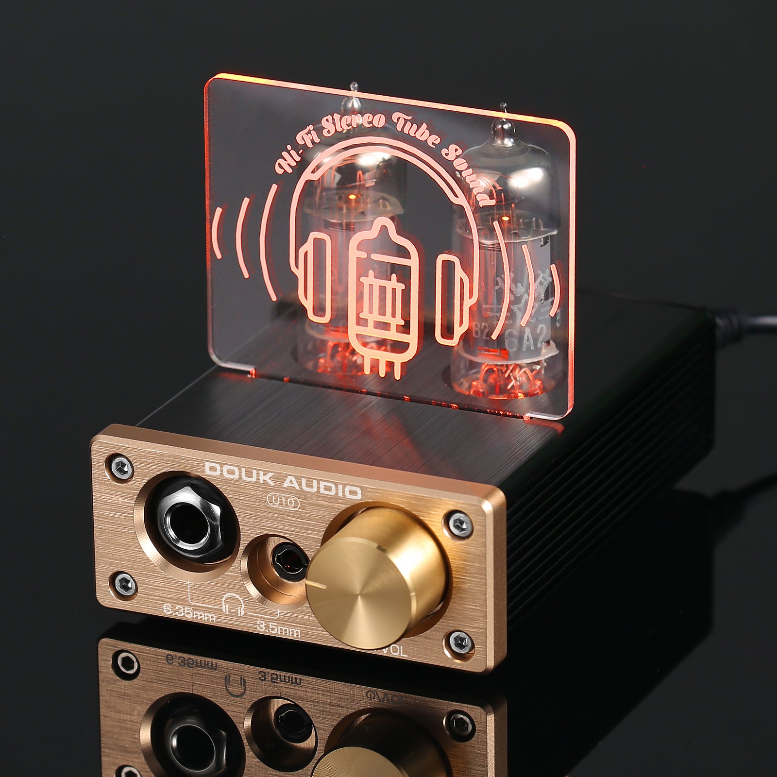 Douk Audio U10 迷你电子管耳机放大器 HIFI 立体声前置放大器 适用于家用扬声器