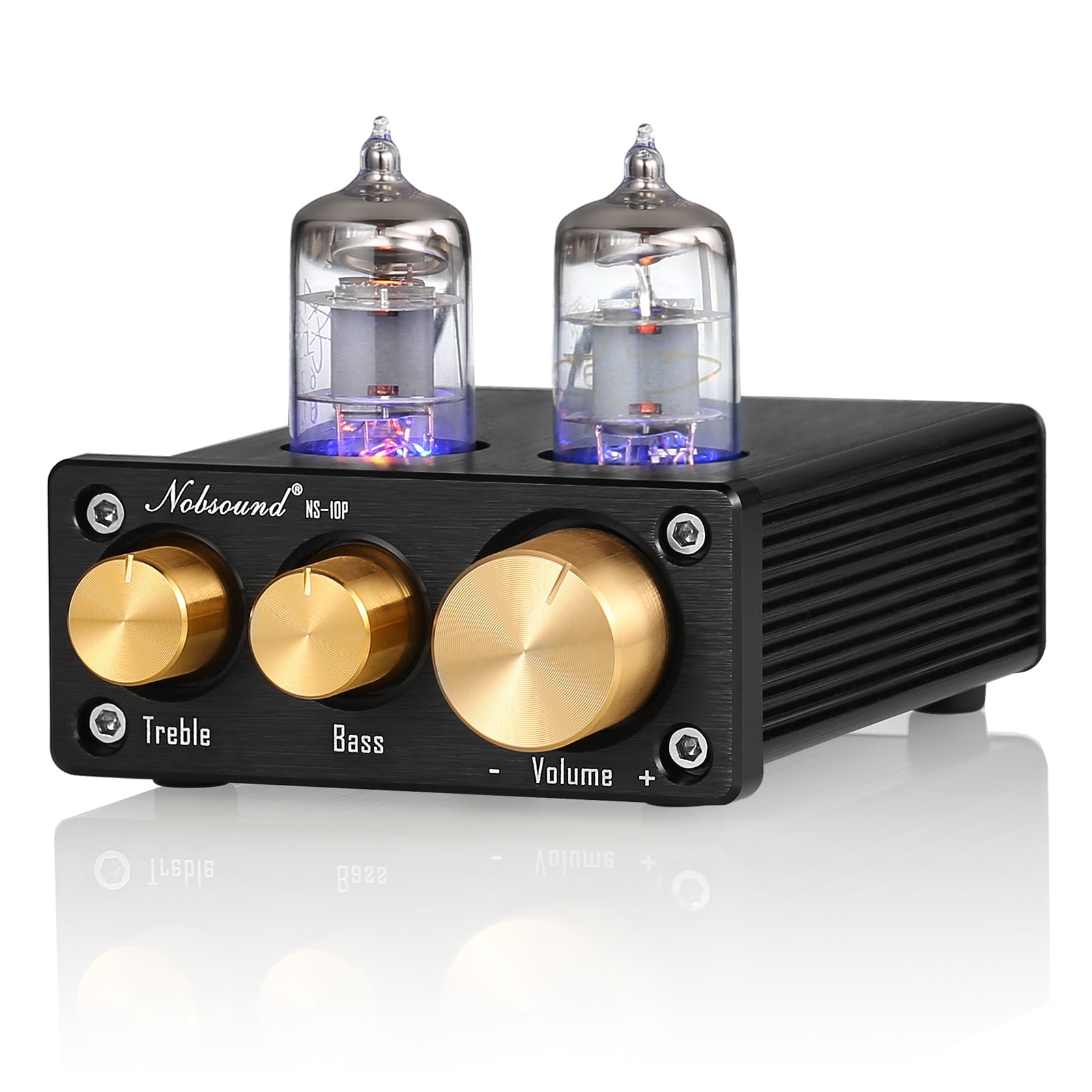 Nobsound NS-10P Mini Vacuum Tube Stereo Preamp HiFi Home Audio Pre-Amplifier with Treble Bass Control