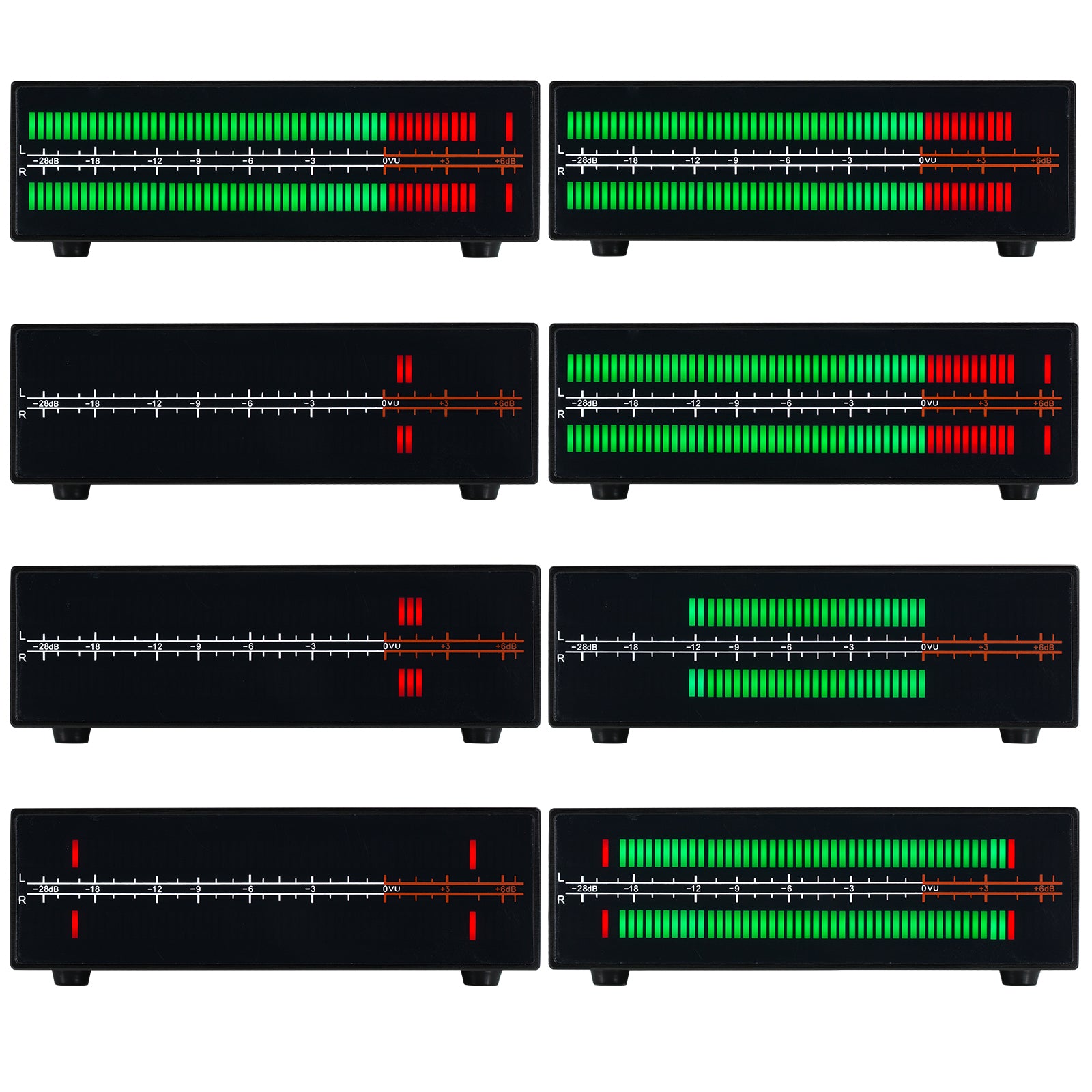 Douk Audio VU56PRO MIC+LINE Stereo RGB LED Sound Level Meter Audio Splitter Switcher Music Spectrum Visualizer