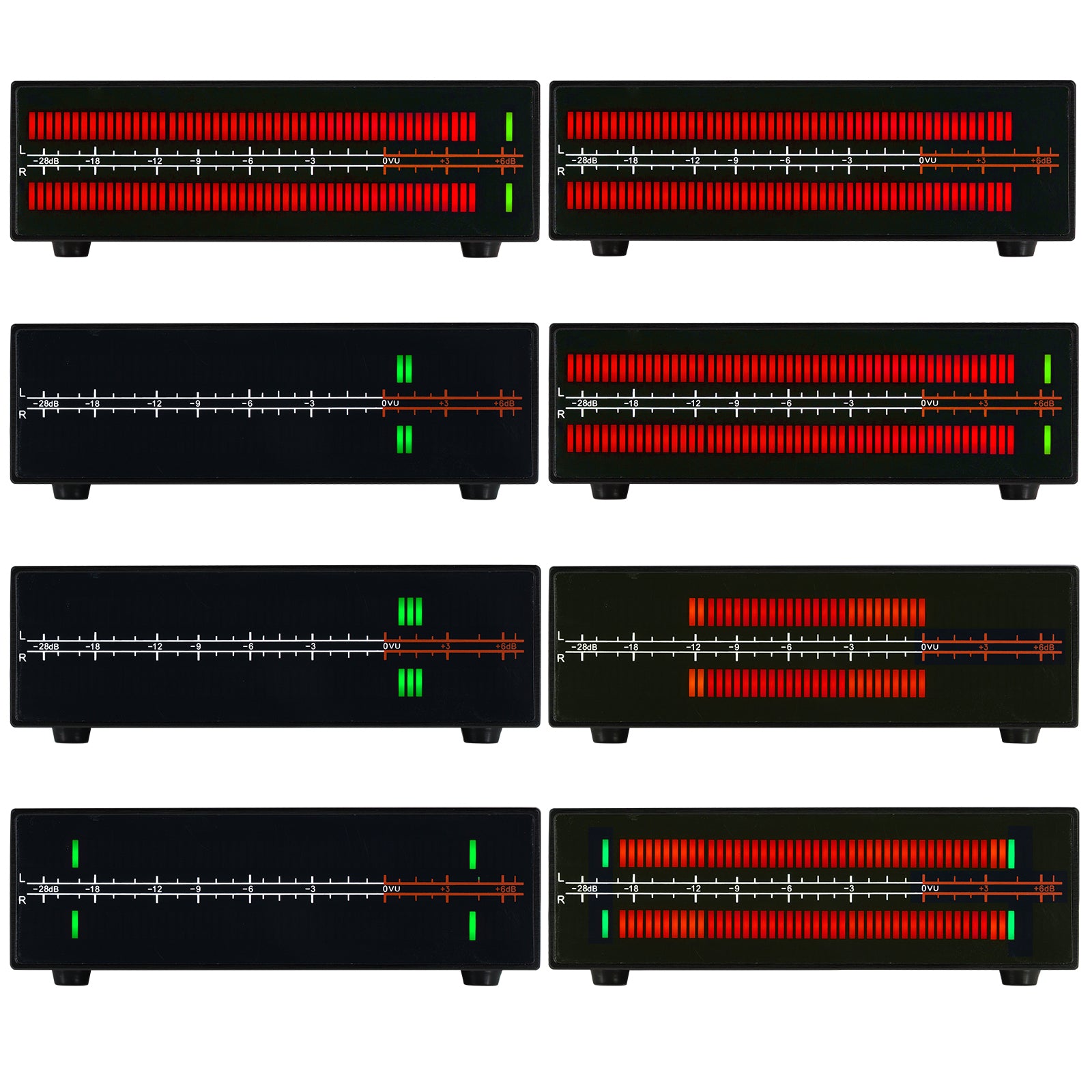 Douk Audio VU56PRO MIC+LINE Stereo RGB LED Sound Level Meter Audio Splitter Switcher Music Spectrum Visualizer