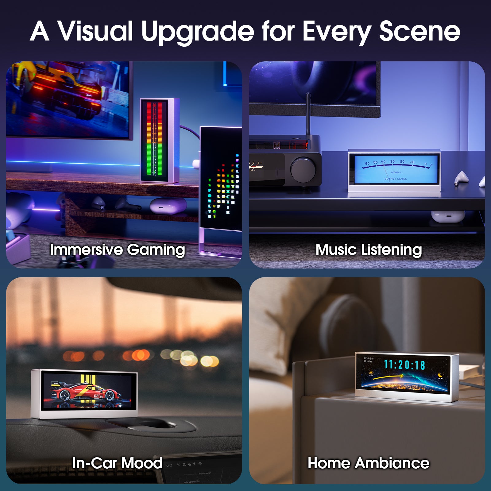 [Pre-Sale] Douk Audio Lab TX7 Desktop Display with VU Meter, Spectrum Visualizer & Clock