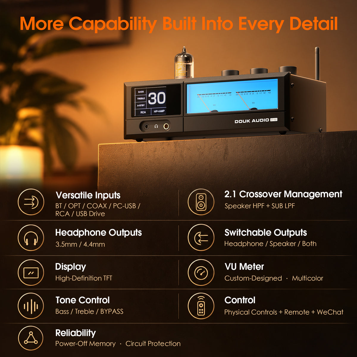 [Pre-Sale]Douk Audio ST-02 HIFI Integrated Bluetooth Tube Amplifier