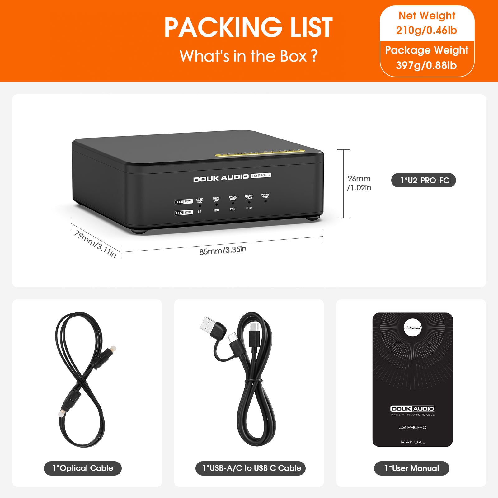 [Pre-Sale] Douk Audio U2-PRO-FC XMOS XU316 USB DDC Reclocker-Femtosecond Version