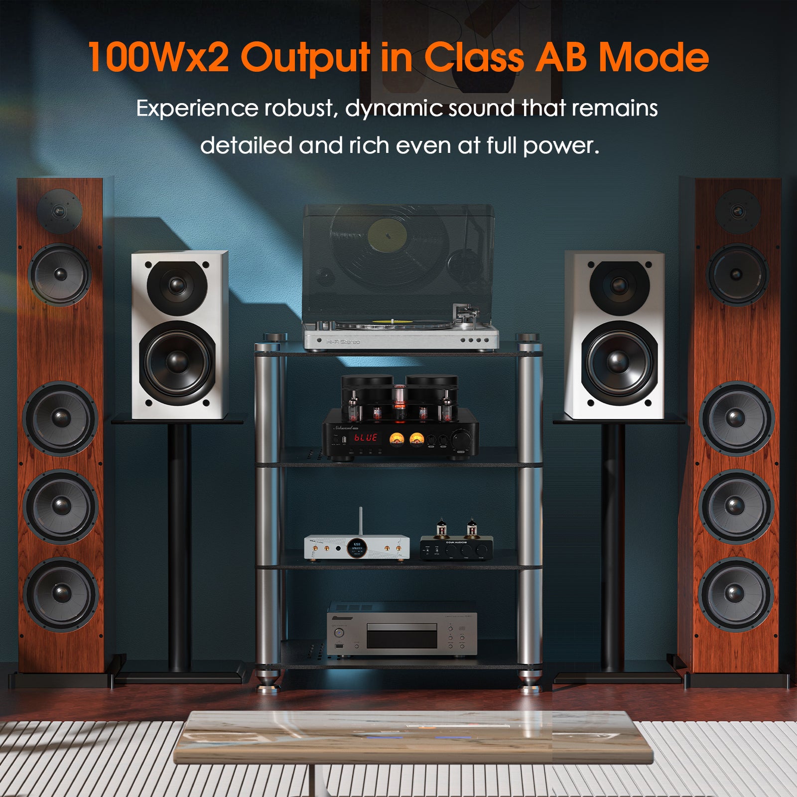 Nobsound AV-525 HiFi Bluetooth 5.0 Vakuumröhrenverstärker Koaxialer/optischer integrierter Audioverstärker