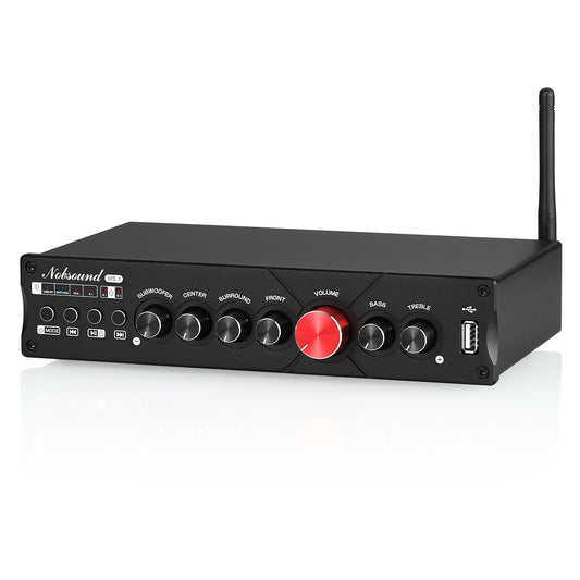 Nobsound M5.1 HiFi 5.1-Kanal-Verstärker mit Bluetooth COAX/OPT/USB Heim-Subwoofer-Leistungsverstärker 