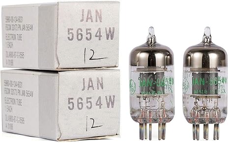 Matched Pair 7-Pin GE JAN 5654W Vacuum Tubes Upgrade for 6AK5/6J1/6Ж1/ EF95/6J1P