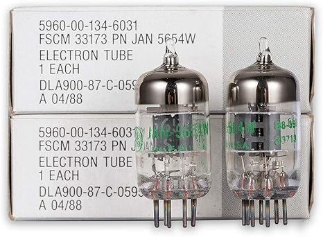 Matched Pair 7-Pin GE JAN 5654W Vacuum Tubes Upgrade for 6AK5/6J1/6Ж1/ EF95/6J1P