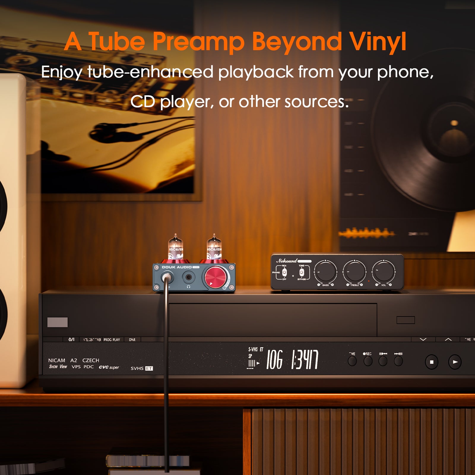 Douk Audio T4 PRO Tube Phono Preamp & Headphone Amplifier