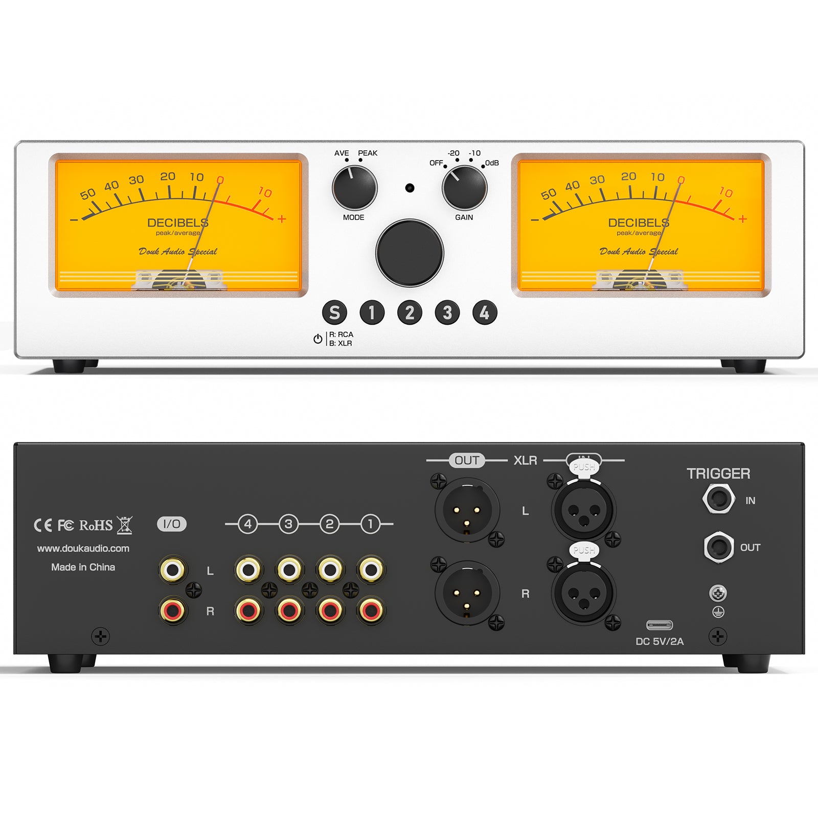 [Pre-Sale] Douk Audio VU2-PRO：4‑Way Audio Selector with Accurate Analog VU Meter