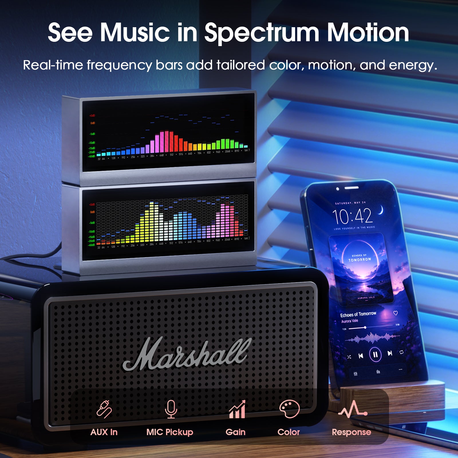 [Pre-Sale] Douk Audio Lab TX7 Desktop Display with VU Meter, Spectrum Visualizer & Clock