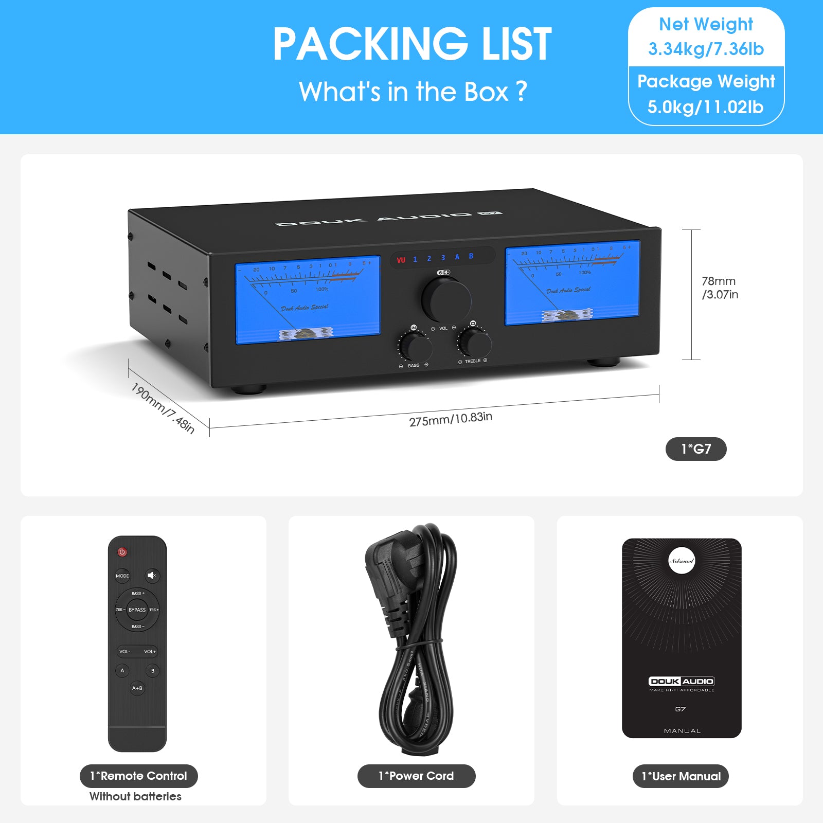 Douk Audio G7 2.0/4.0 Channel Digital Amplifier