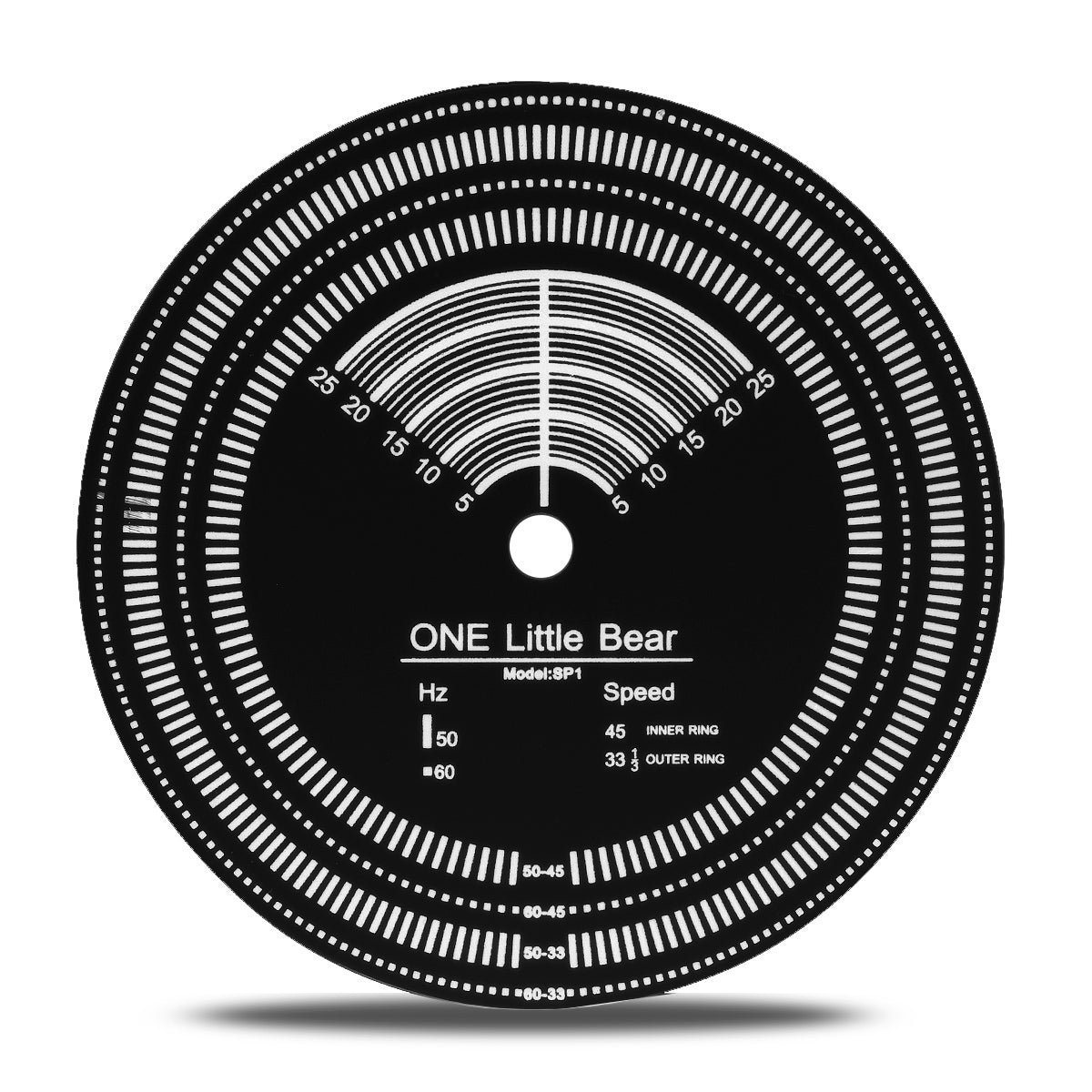 Little Bear 迷你 50/60Hz 频闪速度闪光灯+转速表盘，适用于转盘 LP 唱片