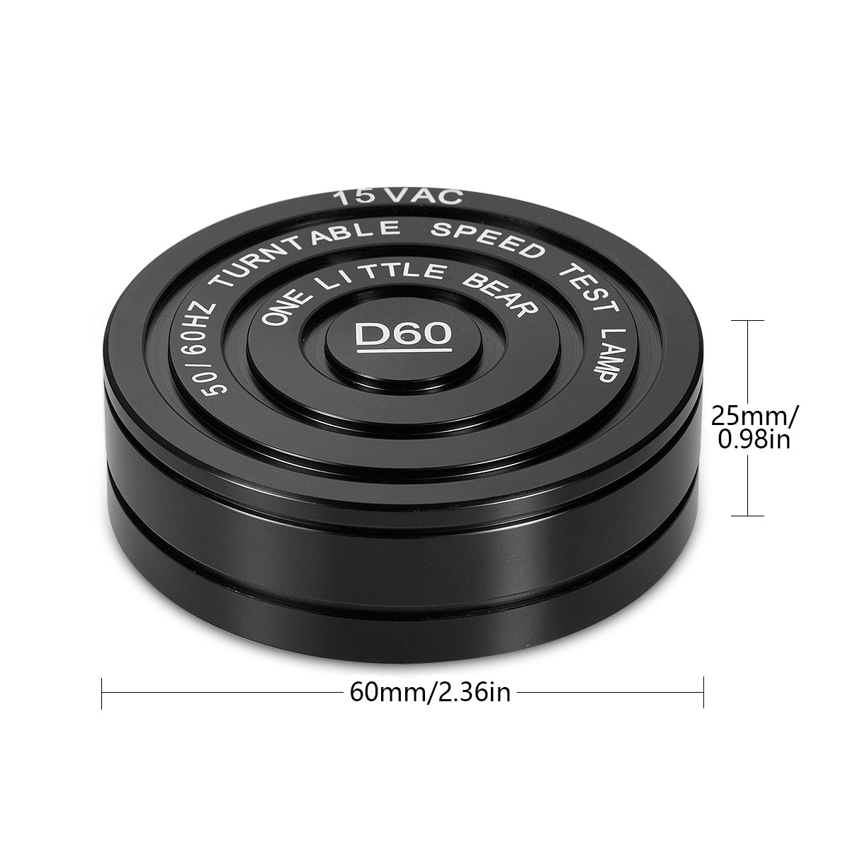 Little Bear Mini 50/60Hz Stroboscopic Speed Strobe Light+Tachometer Disc for Turntable LP Records