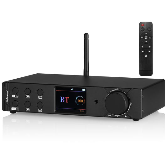 Douk Audio M5.1PRO HiFi 5.1 Kanal Bluetooth Verstärker Stereo COA/OPT Konverter USB Player DSD256