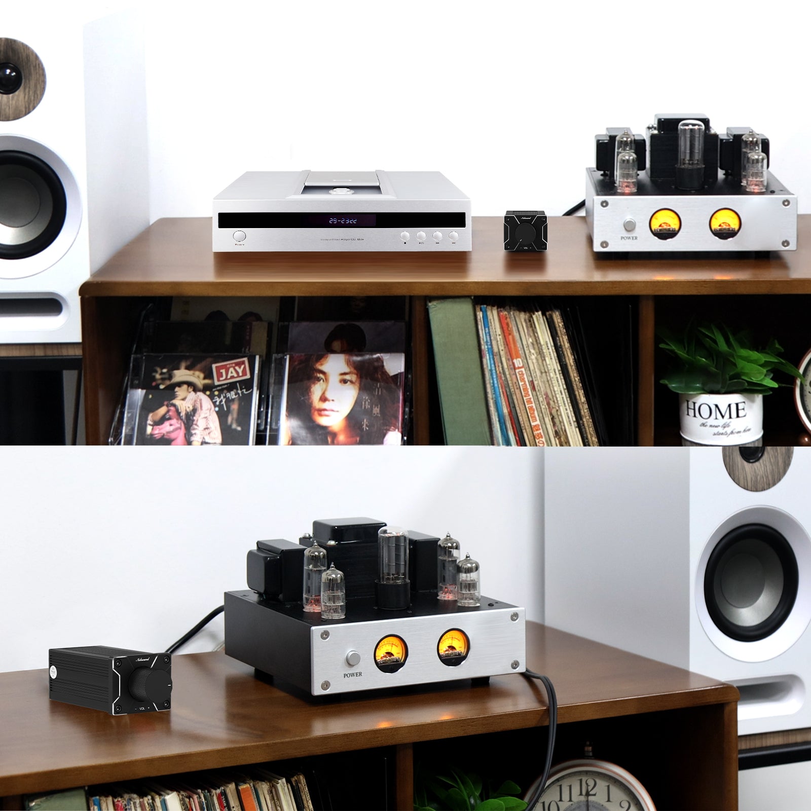 Nobsound VOL-3 Mini Passive Preamp with Variable Audio Attenuator for Power Amplifier Active Speakers