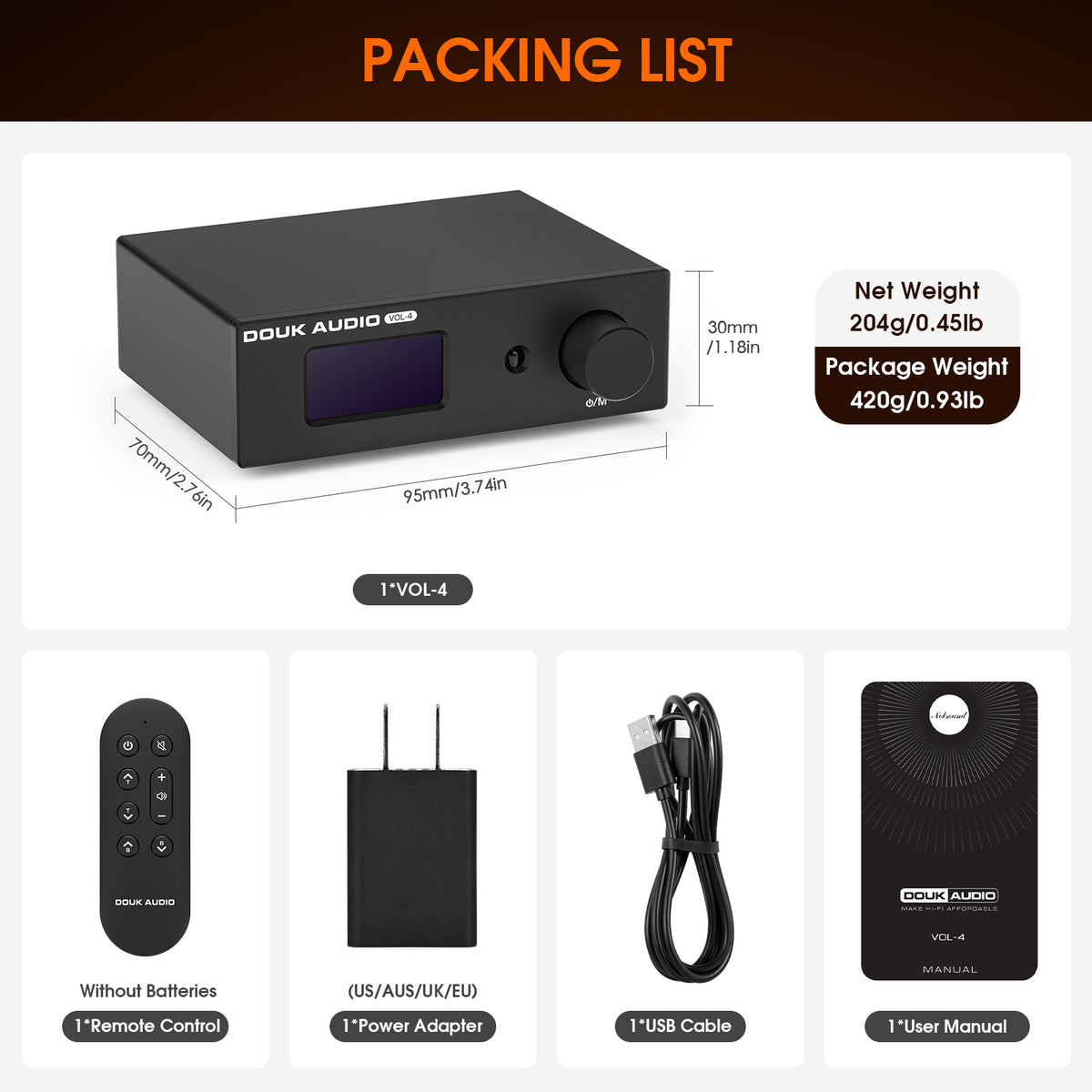 [Pre-Sale] Douk Audio VOL-4 Stereo Volume Controller with Remote