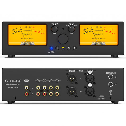 [Pre-Sale] Douk Audio VU2-PRO：4‑Way Audio Selector with Accurate Analog VU Meter