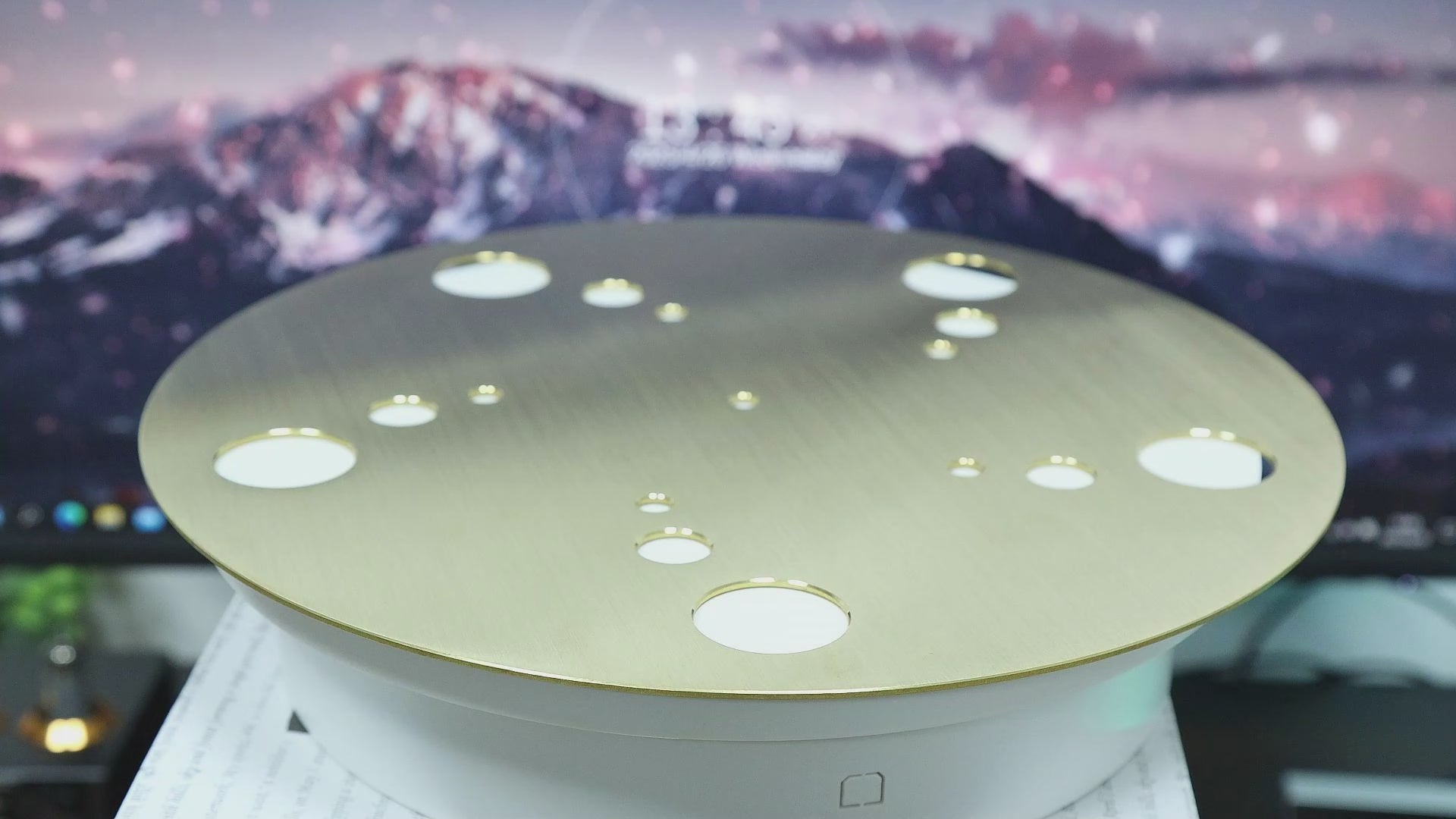 HiFi 纯黄铜唱机转盘垫，适用于黑胶唱片 LP 唱机，厚度 2 毫米，防滑垫