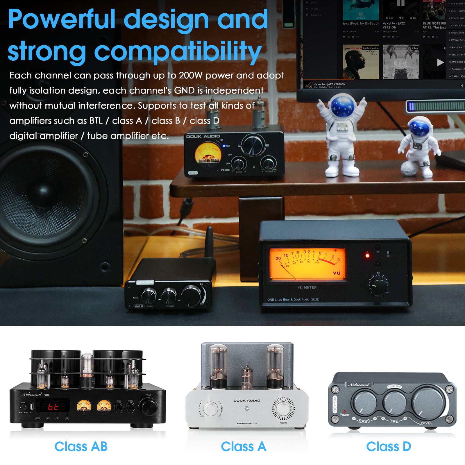 Douk Audio VU102 双区域放大器/扬声器选择器，带音量表音频切换器和红外遥控器