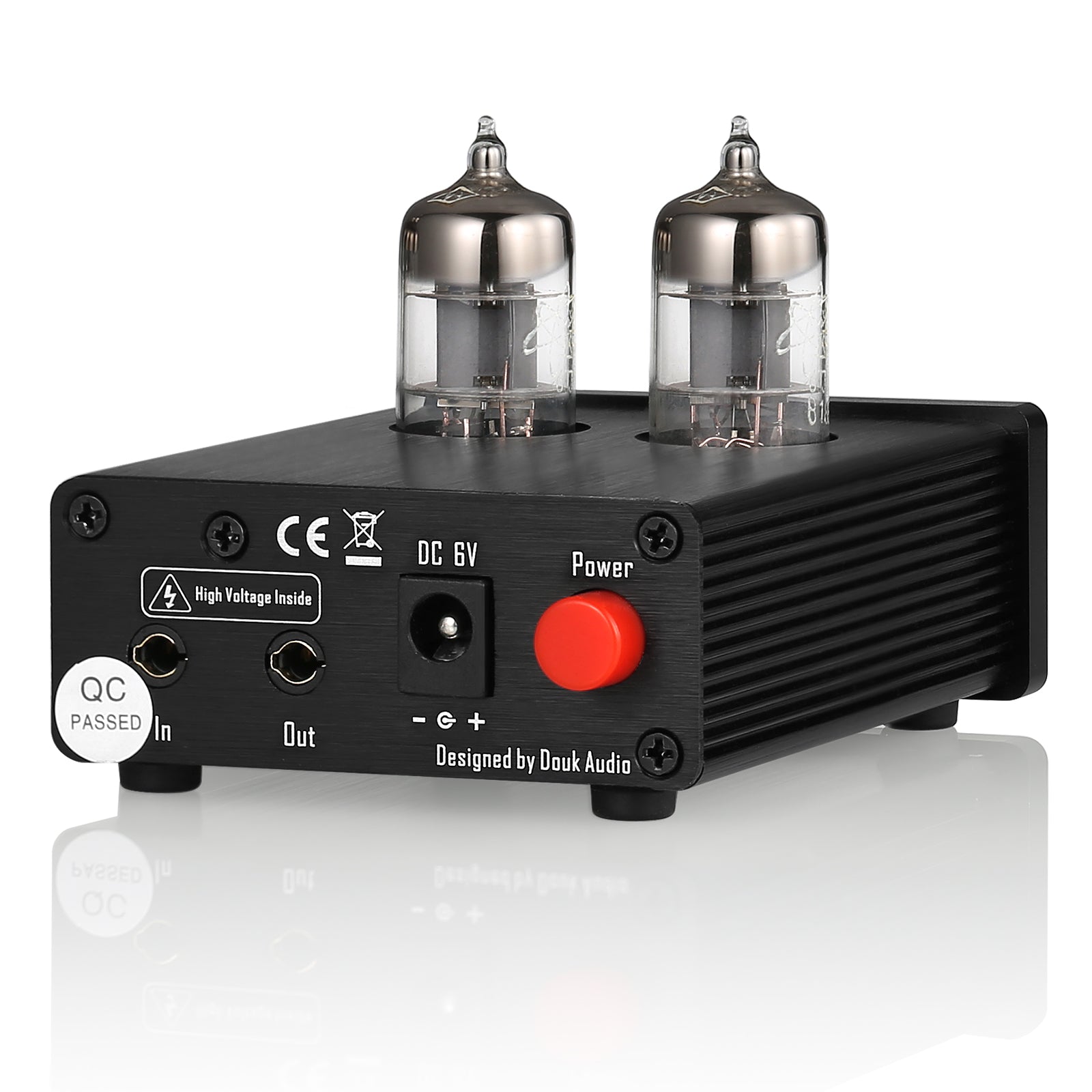 Nobsound NS-10P Mini-Vakuumröhren-Stereo-Vorverstärker, HiFi-Heim-Audio-Vorverstärker mit Höhen- und Bassregelung 
