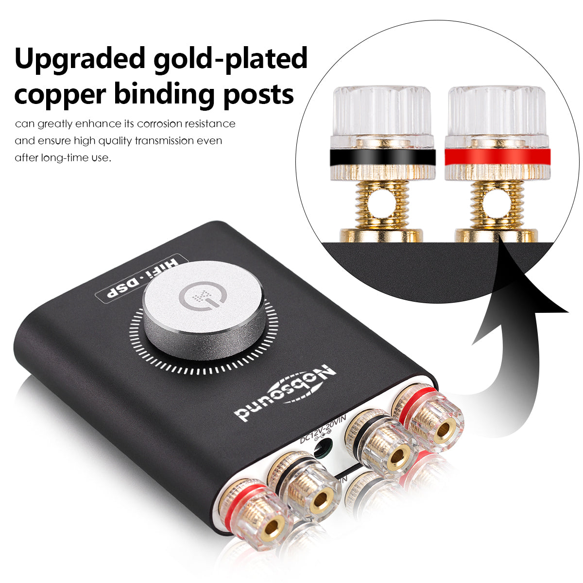 Nobsound NS-20G Mini Bluetooth 5.0 Digital Amplifier HiFi Stereo Headphone Amp 100W+100W