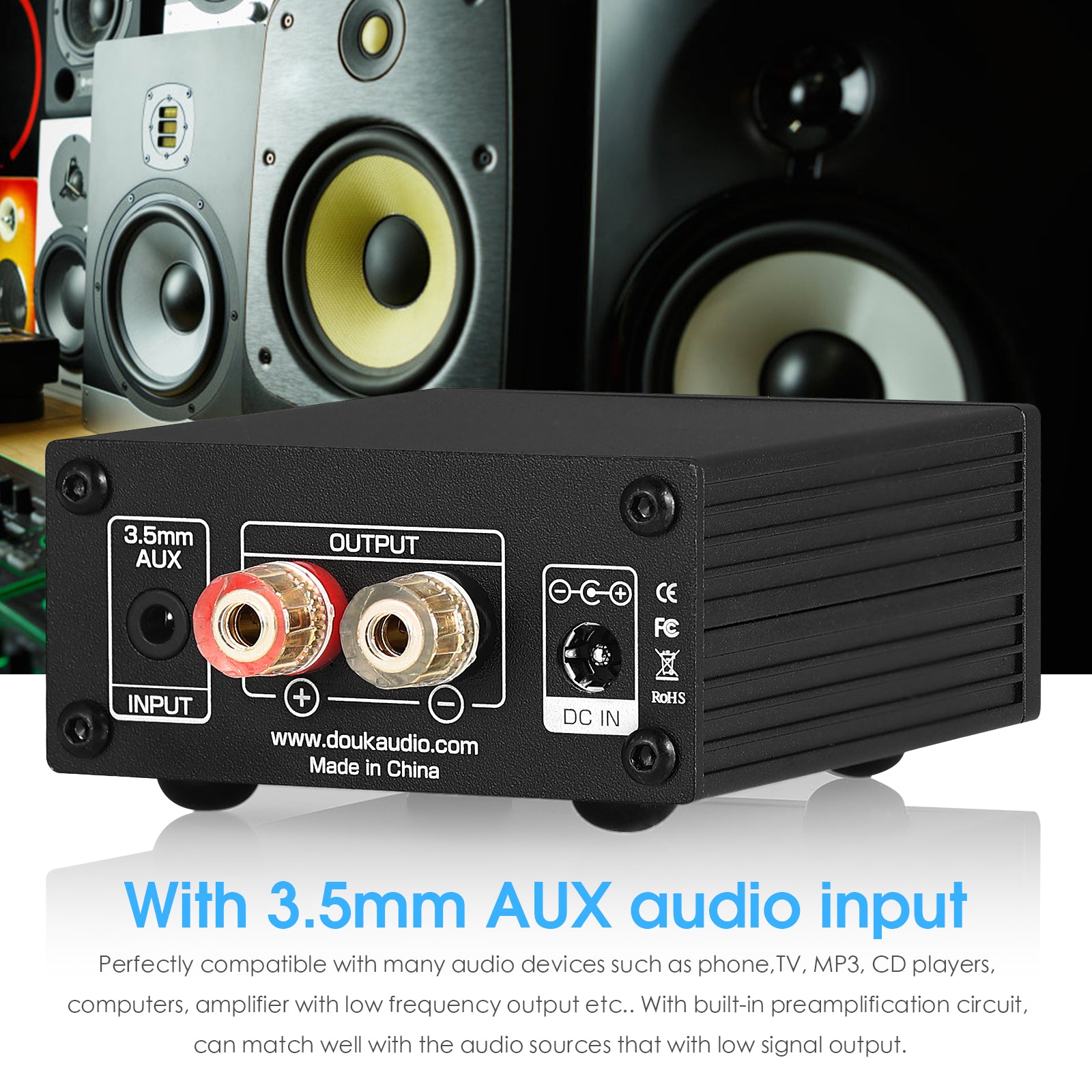 Nobsound NS-03G SUB Mini-Monokanal-Digitalverstärker HiFi-Heim-Subwoofer-Leistungsverstärker 100 W 