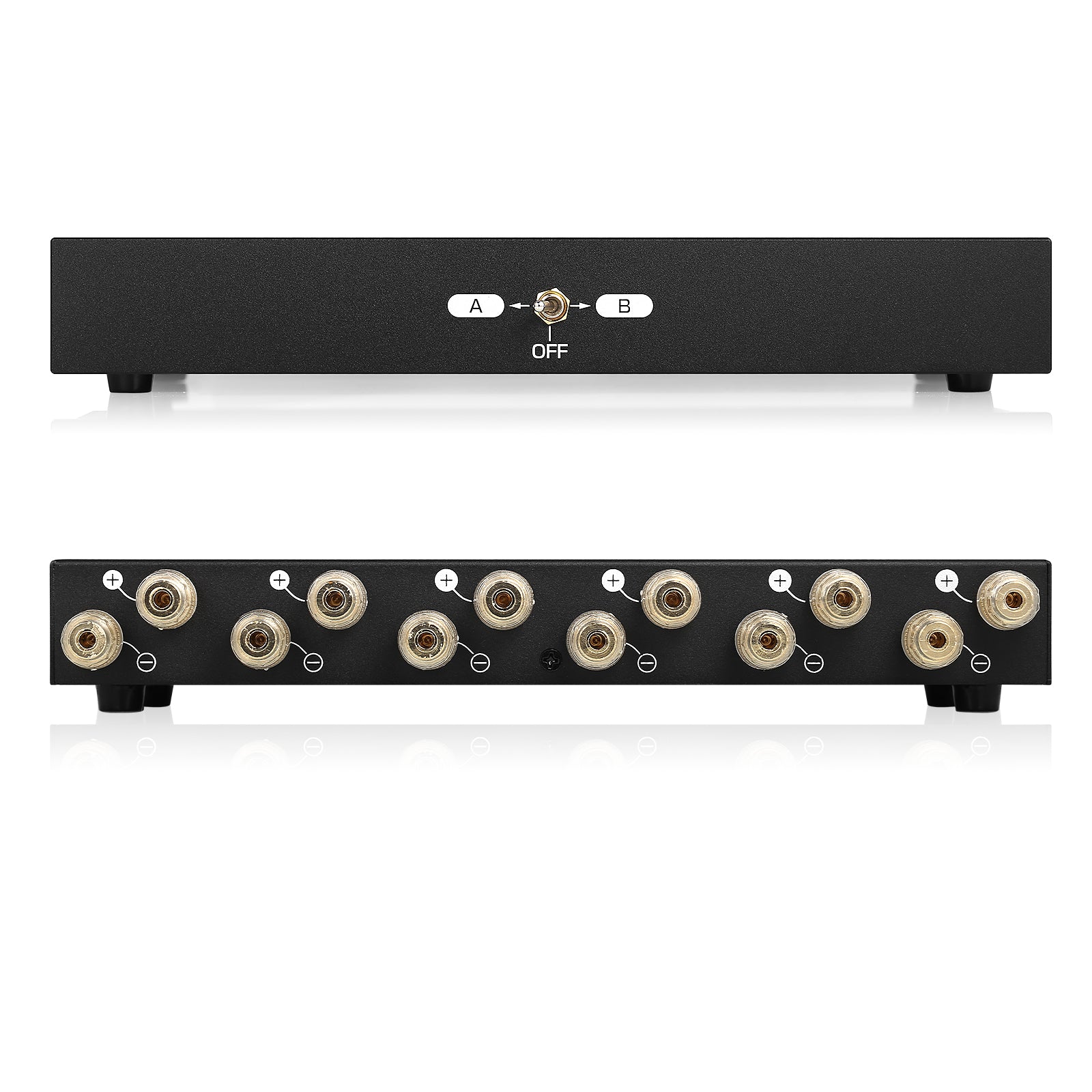 Douk Audio SP102 Passive 2(1)-IN-1(2)-OUT Audio Selector Stereo Switcher for Amplifier/Speaker