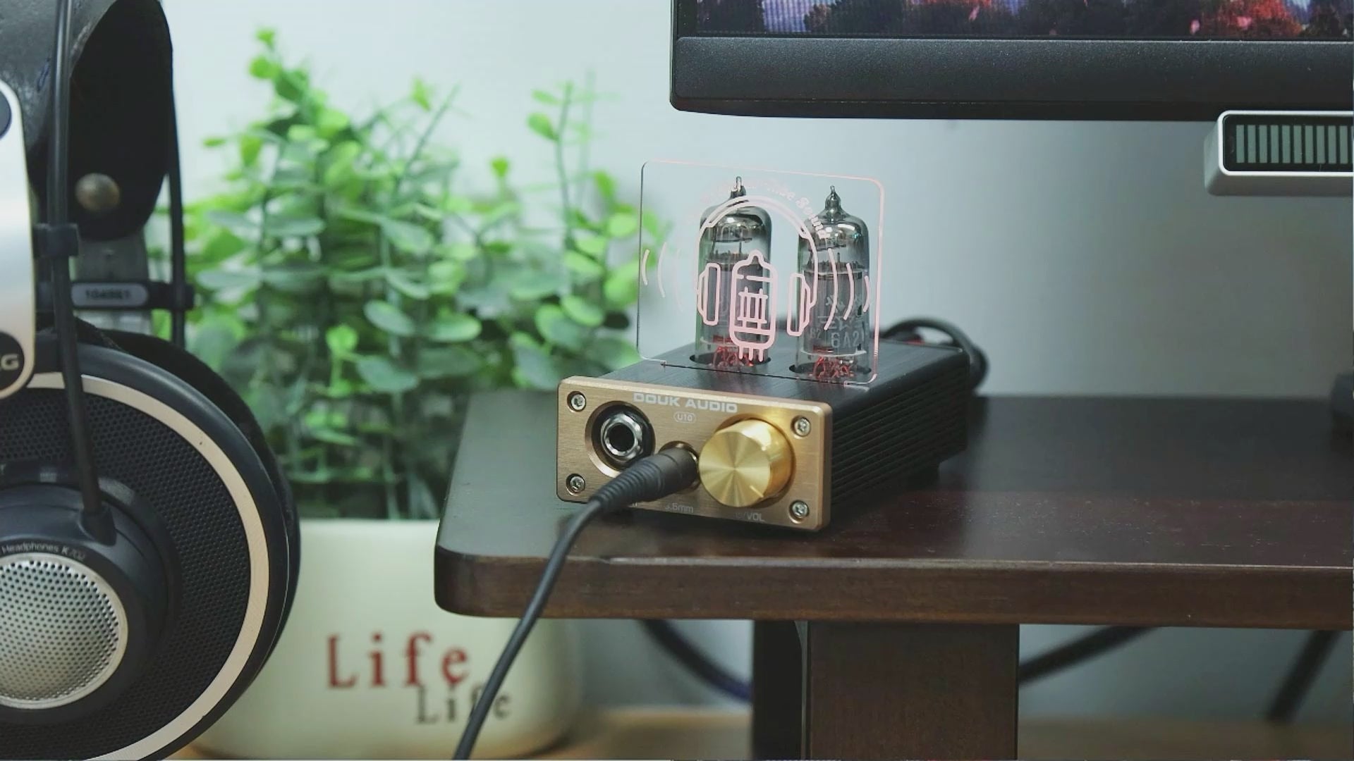 Douk Audio U10 迷你电子管耳机放大器 HIFI 立体声前置放大器 适用于家用扬声器